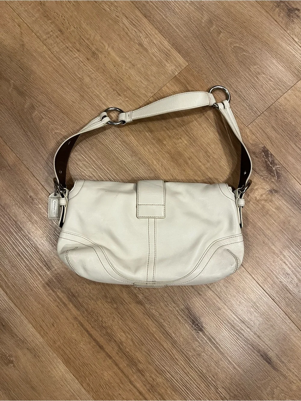 Coach Leather Shoulder Bag with Buckle Accent - Picture 2 of 6